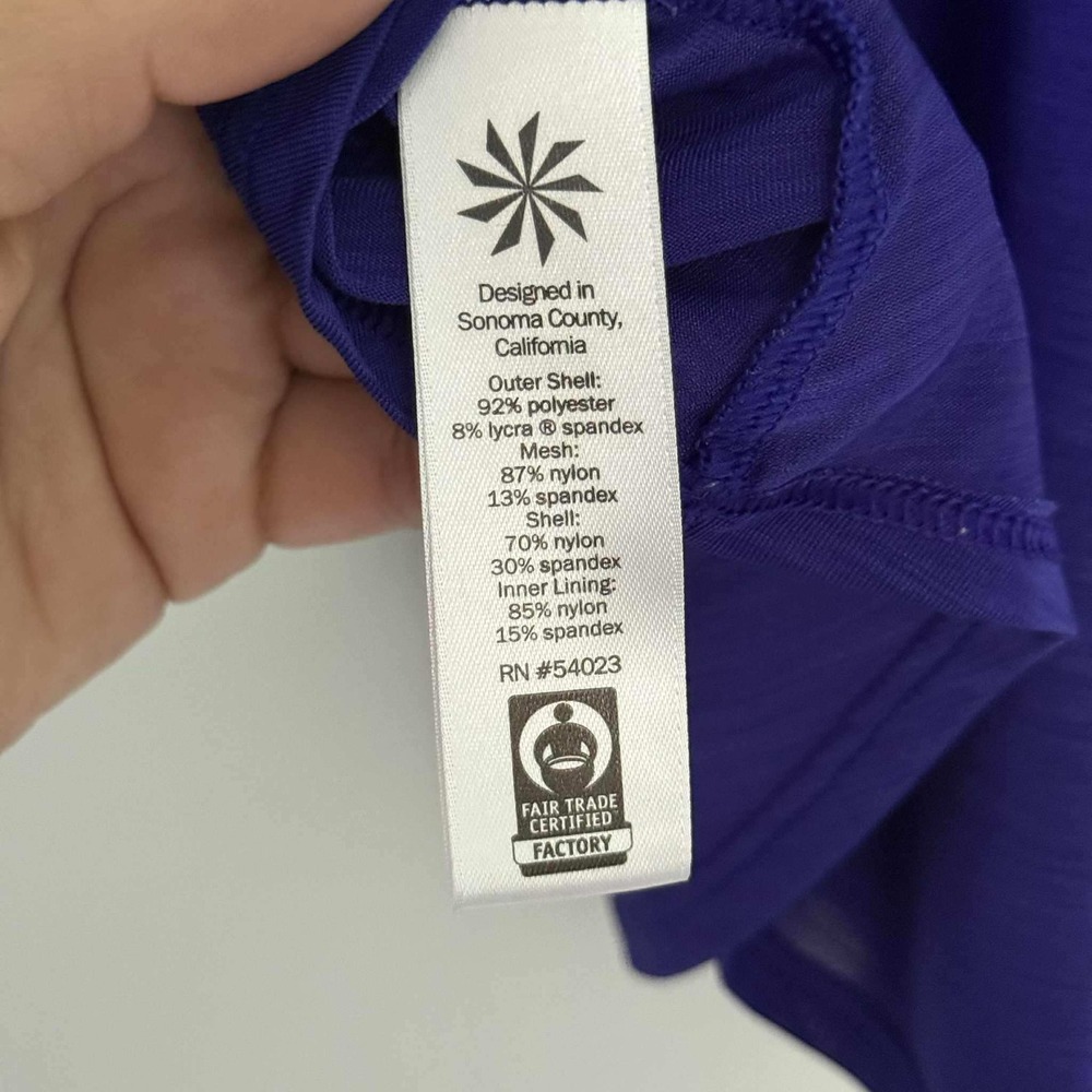 Athleta Workout Tank Top‎ Crisscross Straps Built-In Bra Purple Small - Picture 4 of 10